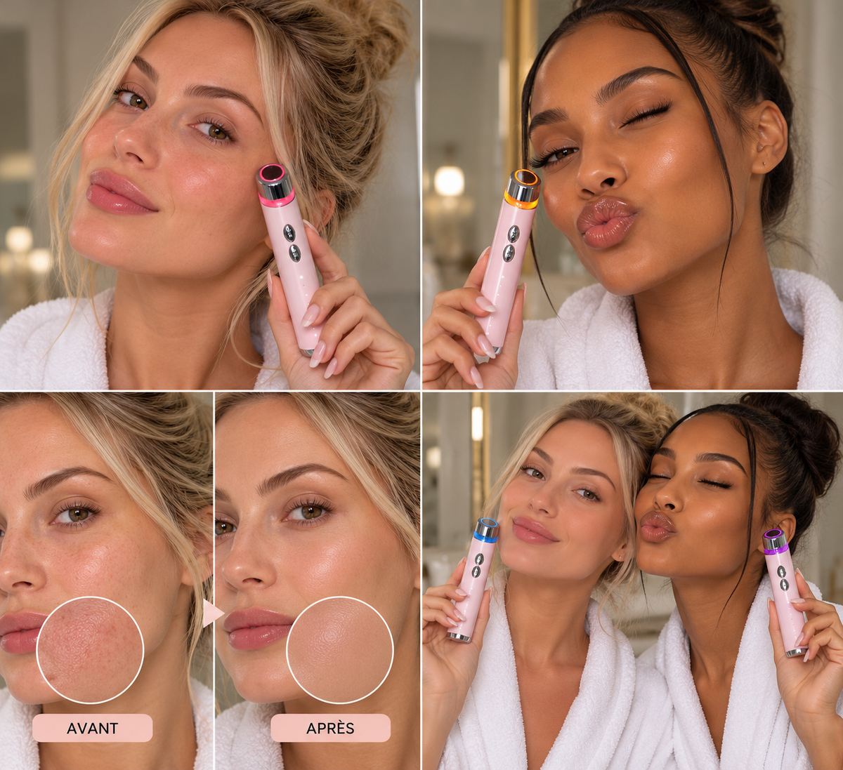 LumiJeunesse™ 4-en-1 — Appareil de soin visage LED & EMS