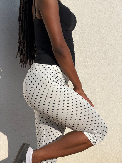 Sop Capri taille haute à pois blanc et noir