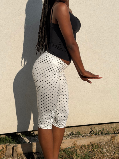 Sop Capri taille haute à pois blanc et noir